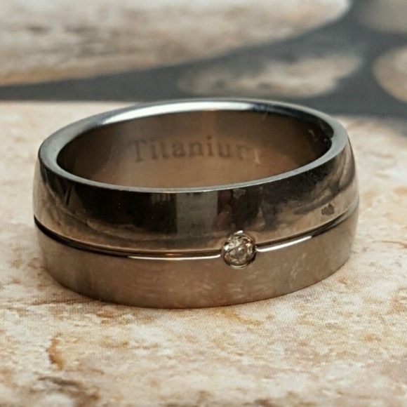 Silver Titanium Band Ring 8,9.5,12,13 - Picture 6 of 9